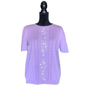 Vintage Alfred Dunner S/S Sweater Size Large